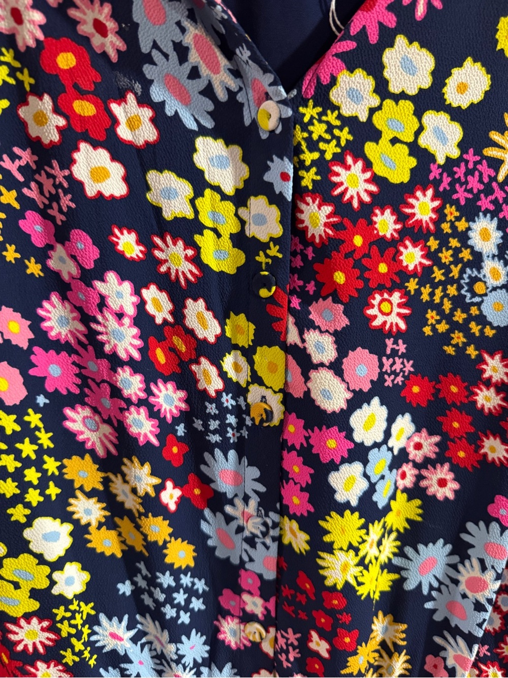 Talbots Floral V-Neck Tiered Dress - Picture 3 of 7